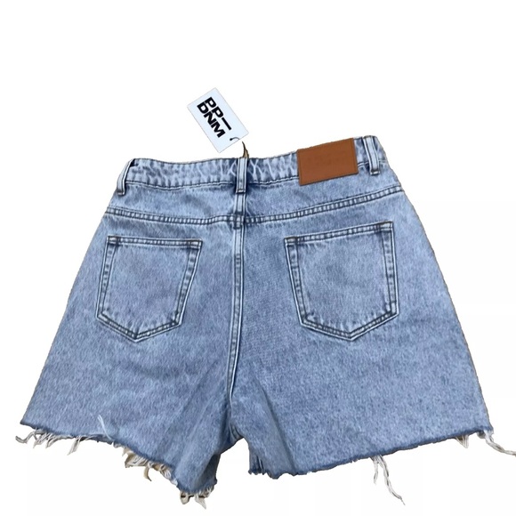 PRINCESS POLLY Denim Shorts Womens 6 Light Blue Fringe Hem Boho Beach Jean NEW - Picture 13 of 16